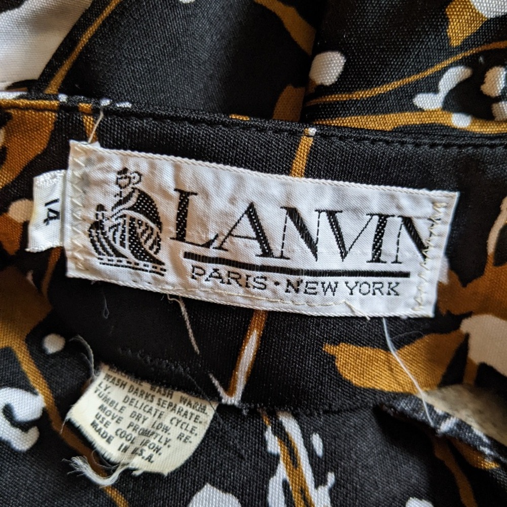 Vintage 1970s Lanvin Dress and Scarf Set - Picture 6 of 6